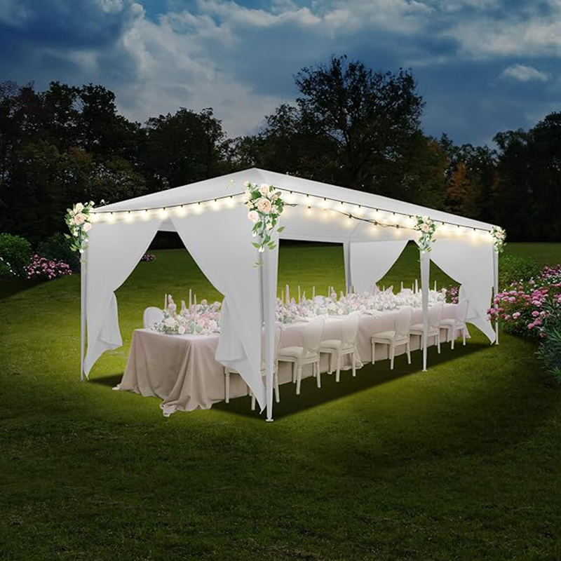 

Tooluck 10x20ft Outdoor Leisure Tent, Party Wedding Tent With 6 Removable Side Walls, Suitable For Parties, Weddings, Gardens, Lawns, Waterproof And Sun-proof Outdoor Tent