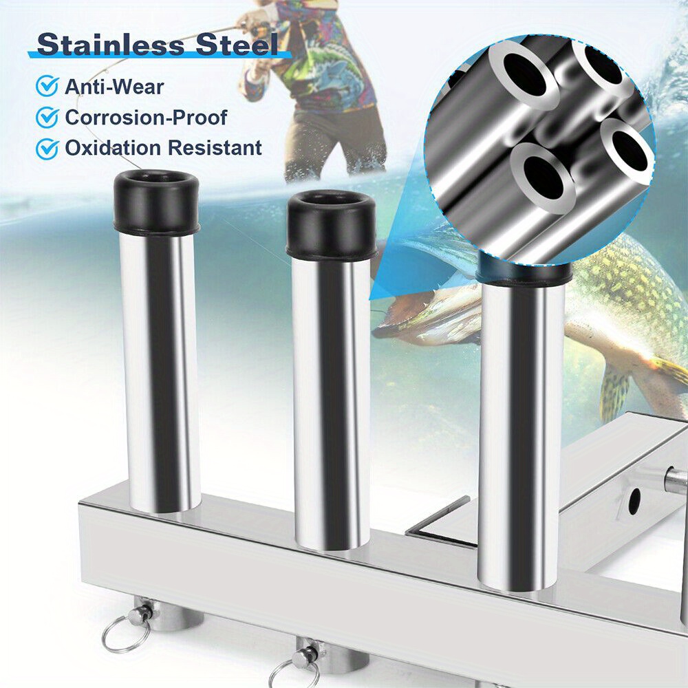 hitch mounted holder fishing rods featuring a rack trucks - Temu