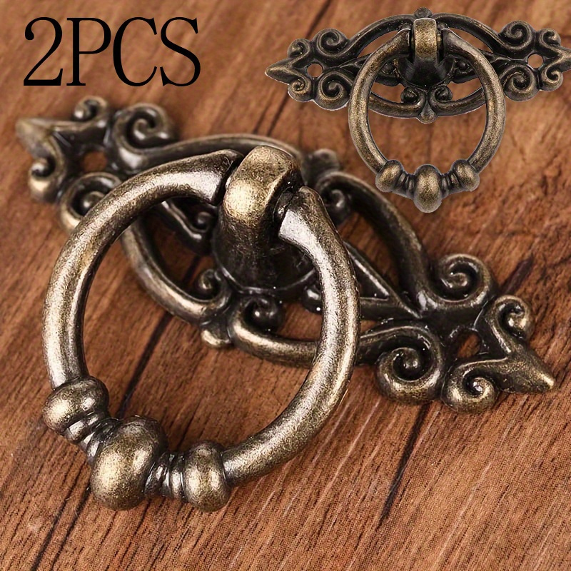 

4pcs Antique Bronze Vintage Alloy Cabinet Pulls, Small Metal Handles For , Medicine Cabinet, Drawer - Retro Furniture Hardware, Decorative Handles | Design | Antique Bronze