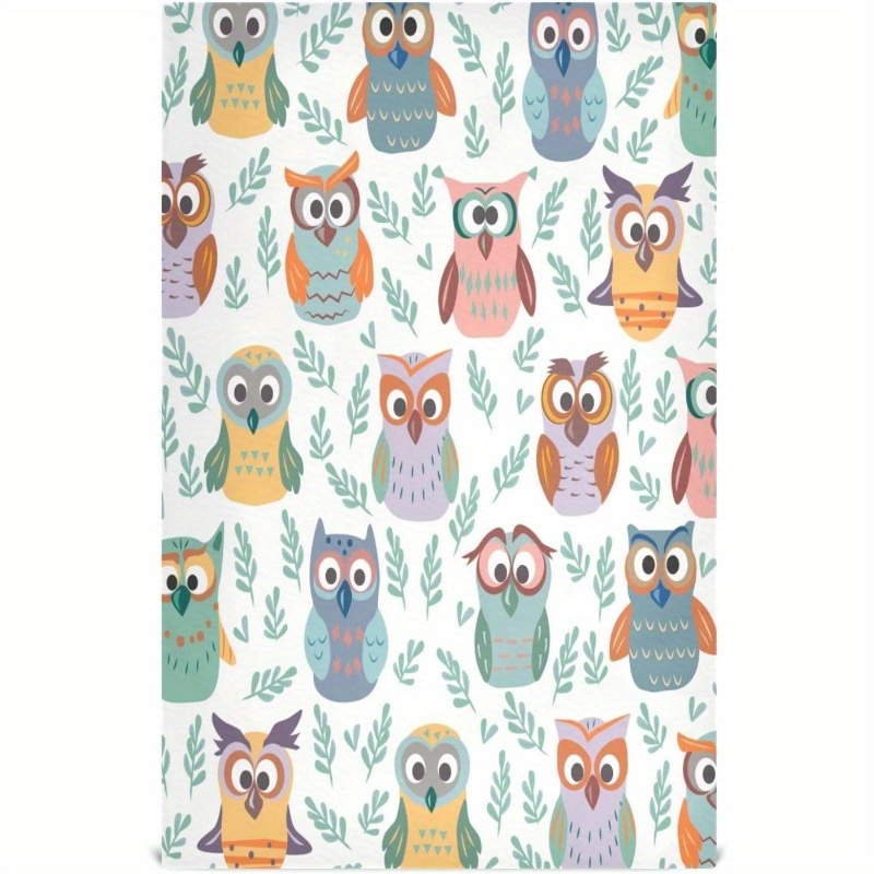 

1pc Polyester Owl Towel, , , Multipurpose Towel, 18" X 26", For , Gym, Spa