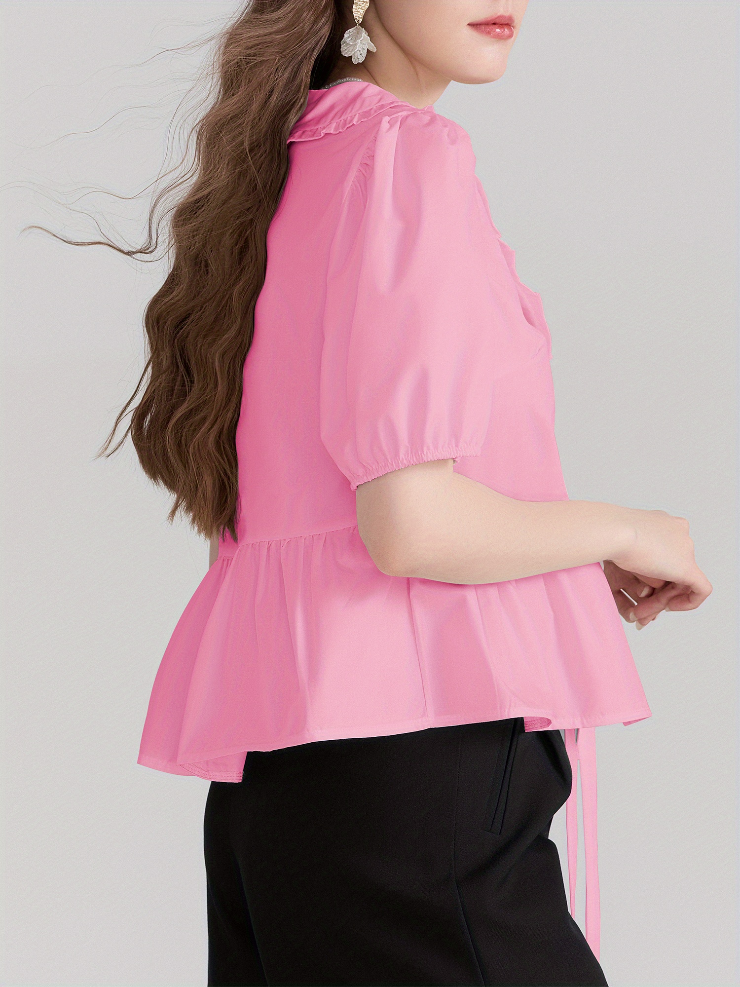 blusas peplum tipo babydoll mujer estilo y2k delantero Temu