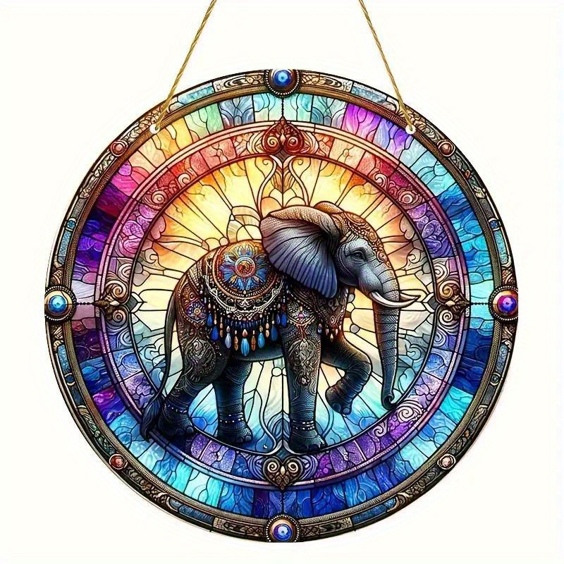 TEMU 2d Flat - Acrylic Plaque Suncatcher Featuring A Vibrant Double-sided For Window Hanging, Suitable For Home Decor, Garden Embellishments,