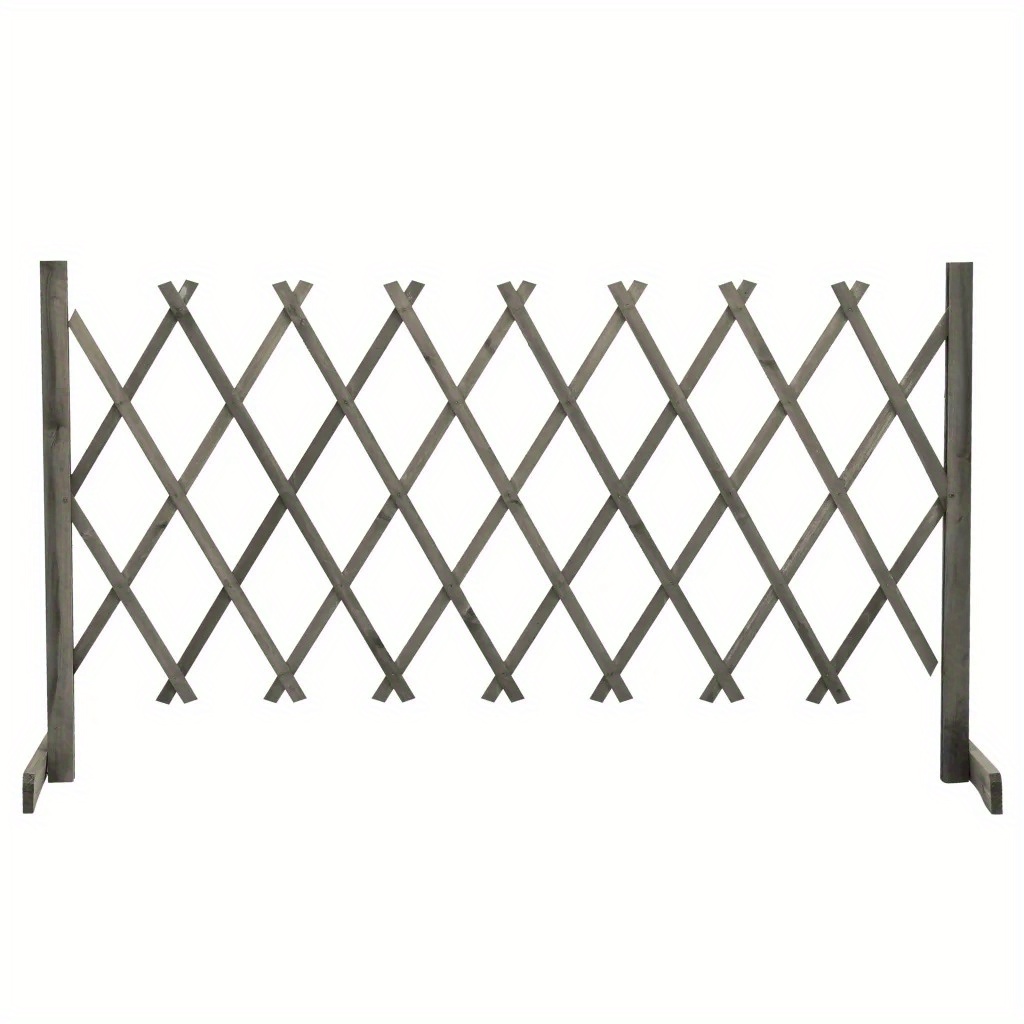 

Garden Rank Fence Grey 150x80 Cm Solid Wood Fir