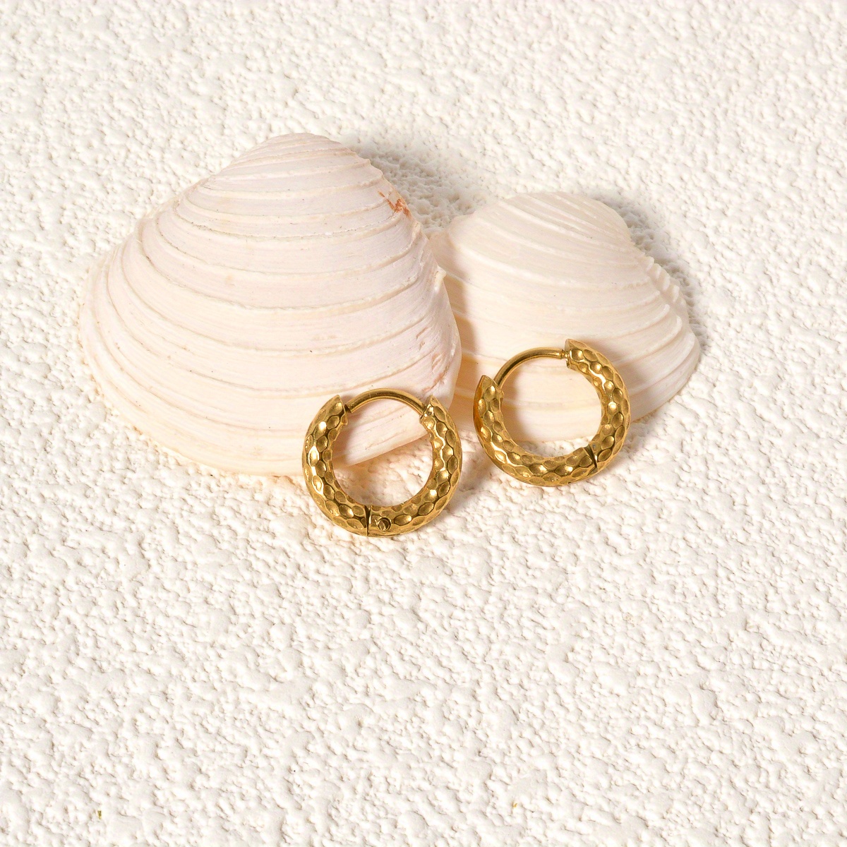 TEMU A Pair Of Fashionable Hoop Earrings Texture Ear Circles Minimalist Stacked Plain Circles Easy Versatile Ear Circles Jewelry Suitable For Men And