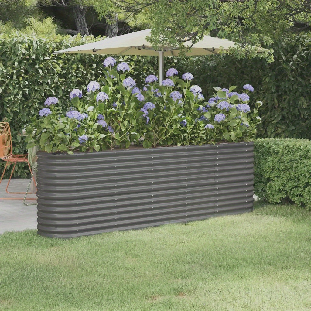 

High Bed Powder Coated Steel 224x40x68 Cm Grey