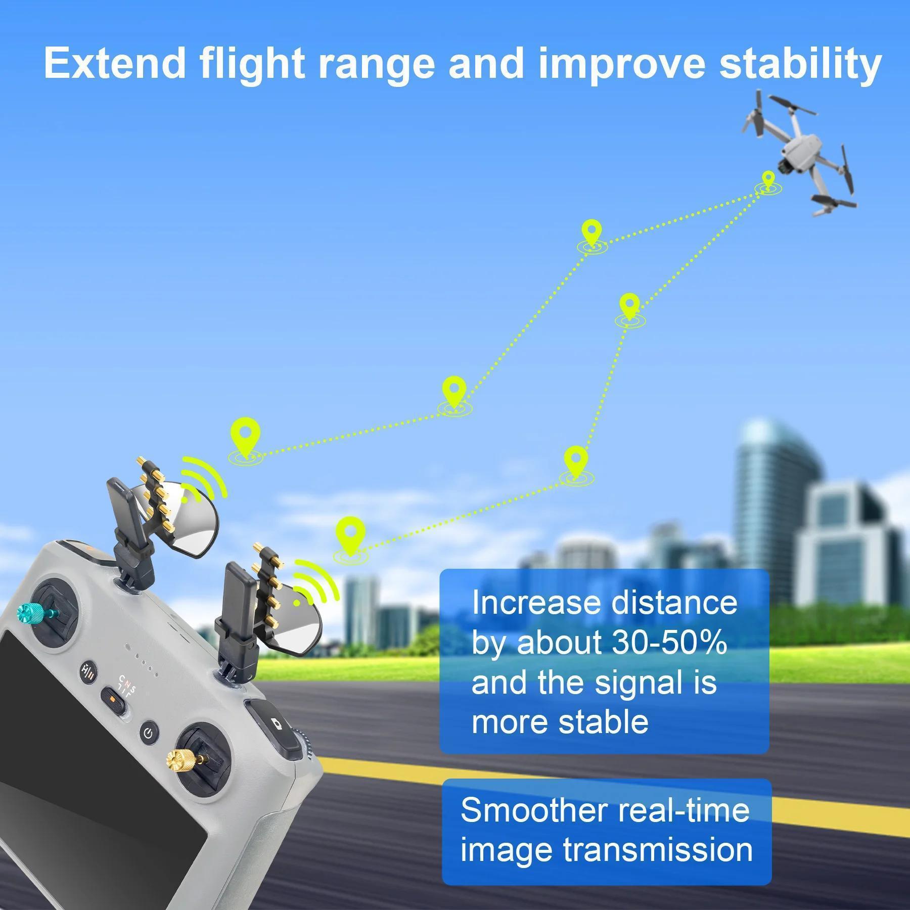 booster antenna for dji rc 2 mini 4   3   3 pro cine durable pp material enhances transmission zones clarity ideal for safe outdoor   flight antenna booster details 1