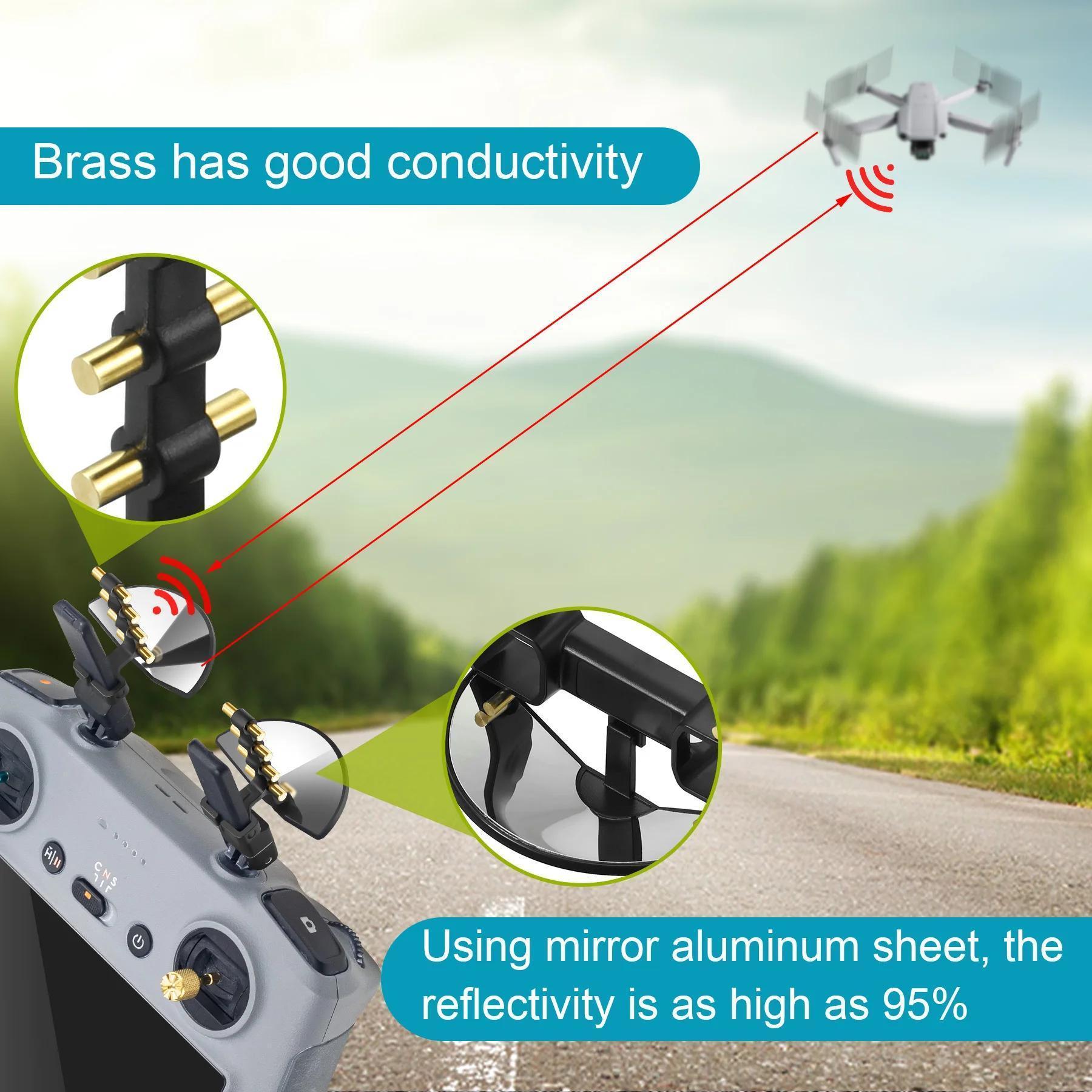 booster antenna for dji rc 2 mini 4   3   3 pro cine durable pp material enhances transmission zones clarity ideal for safe outdoor   flight antenna booster details 4