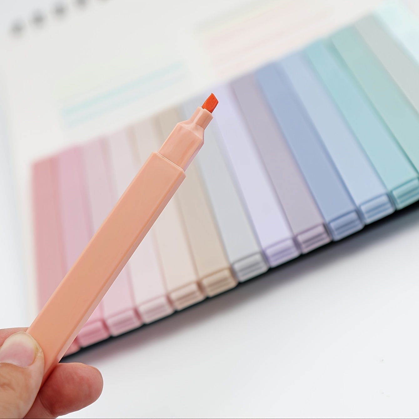 12pcs pastel   markers chisel tip no bleed     journaling   supplies ideal easter gift details 3