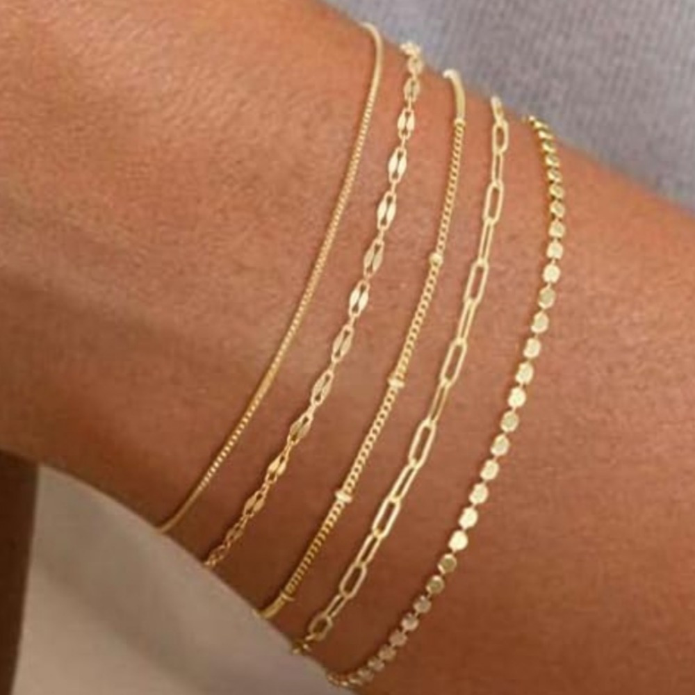 

Bracelets For Women Dainty Stackable Bracelets For Women Trendy Bracelet Stack Set Chain Bracelets Adjustable Tennis Minimalist Tiny Elegant Jewelry