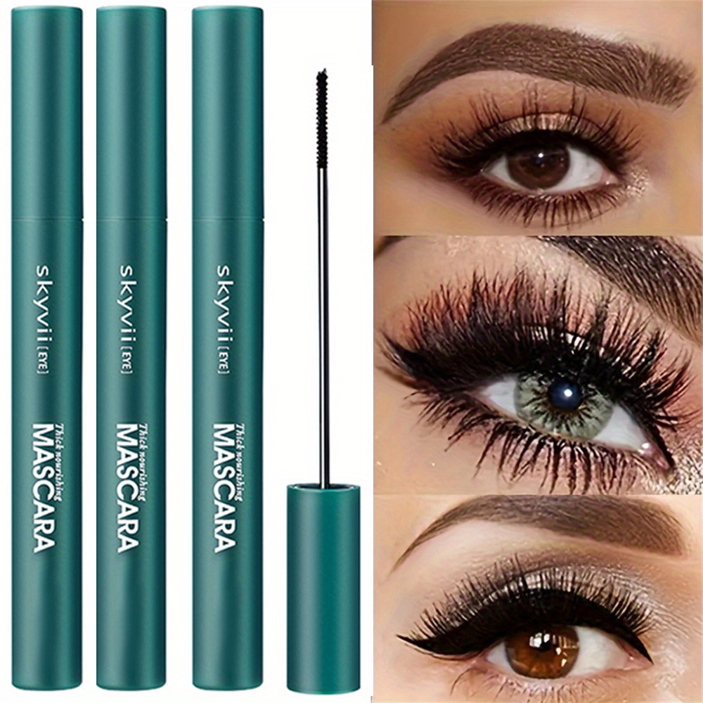 4D Mascara, Black, Waterproof, Ultra-Long, Volumizing, Long-Lasting Smudge-Proof, Effortlessly Adds Length and Depth for Enhanced Charm with Plant Squalane