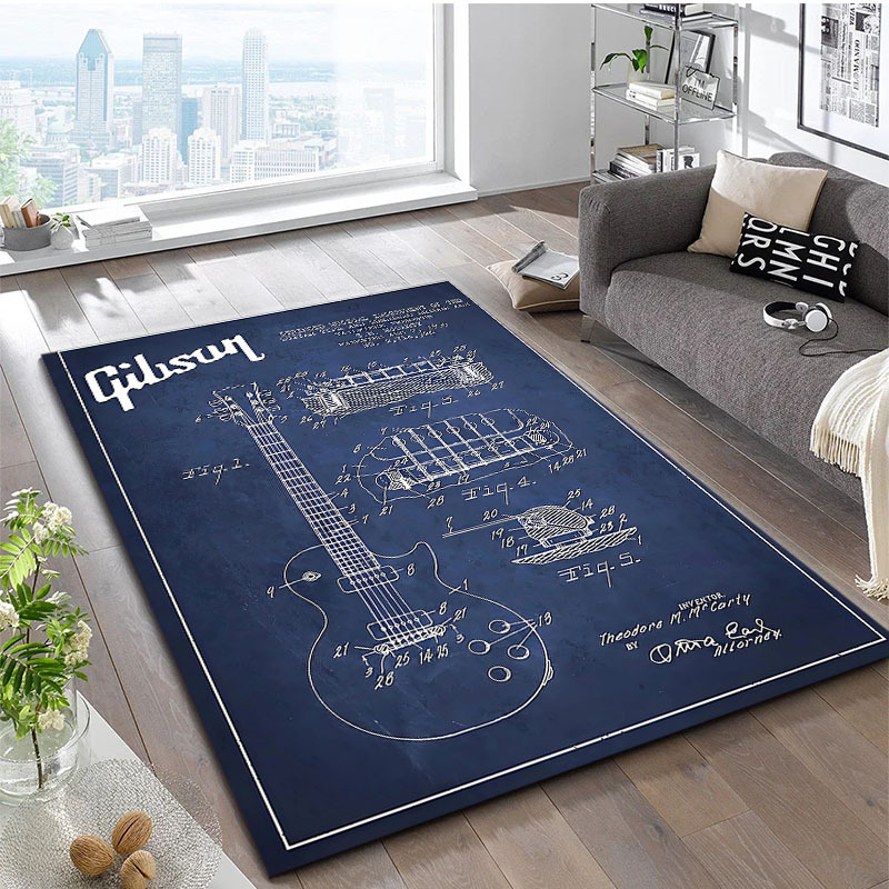 

Guitar Rock - Stain Resistant, Hand Washable For Decor | Living Room, Bedroom, Kitchen, Bathroom | Outdoor Floor Protection
