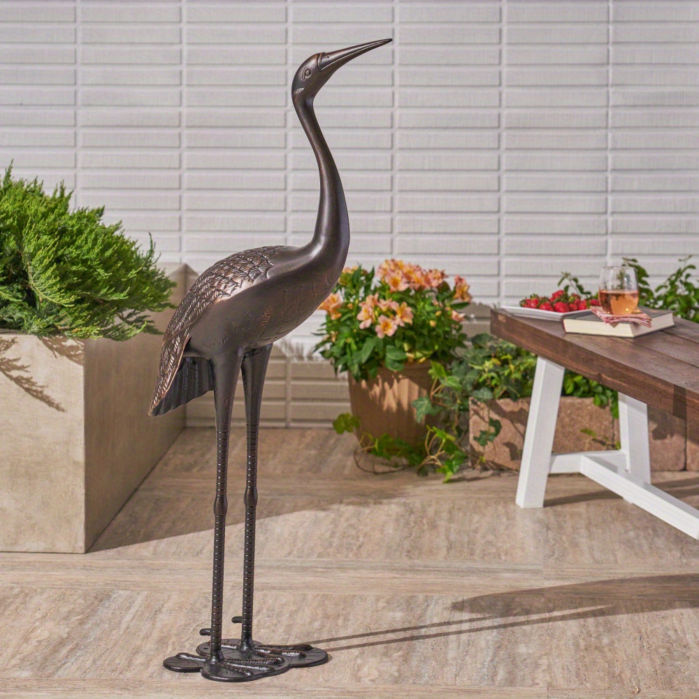 

Bird Animals Rust Resistant Metal Garden Statue Sunny Outdoor 43 Inch Aluminum Crane, Shiny Copper (no Assembly Required)