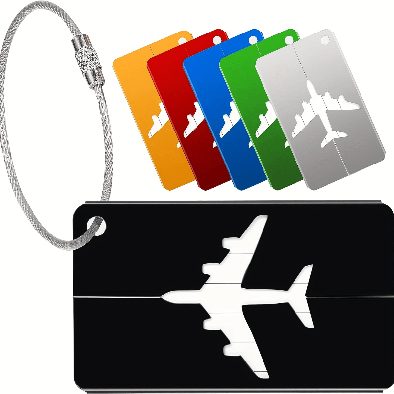 

6pcs Luggage Tags, Metal Suitcase Tag, Travel Labels Set With Steel Loop And Id Luggage Tags For Suitcases