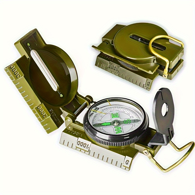 TEMU 2 Outdoor Survival Compasses, Multifunctional Waterproof Portable Compasses, Suitable For Hiking, Camping, Travel-outdoor Gifts