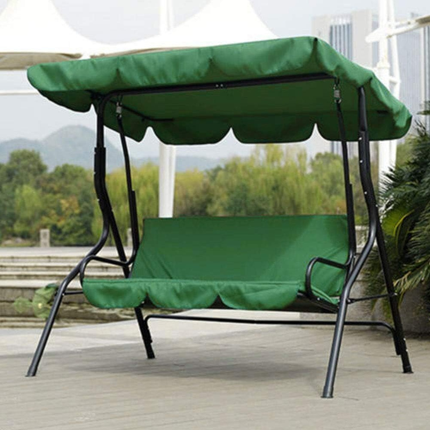 

Keenso Outdoor Swing Cushions, Swing Cushion, 3 Seat Waterproof Swing Seat Cover Swing Chair Cover For Patio Garden 60 X 20 X20in For Restaurant