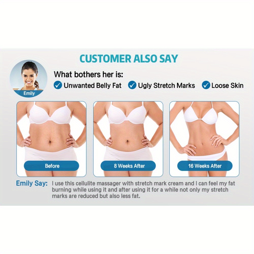 cellulite massager body sculpting machine body sculpting massager with 6 washable pads adjustable speeds electric handheld massager for belly waist legs arms butt details 2