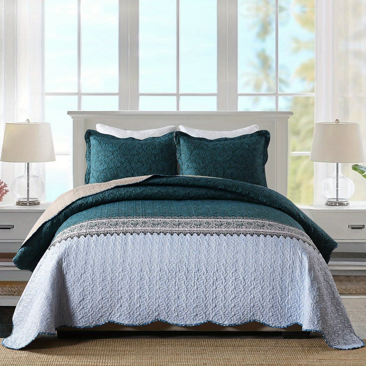 Parure de lit Lacoste 3 pcs Queen gris foncé - drap plat, drap-housse, 2 taies, 100% coton at Amazon
