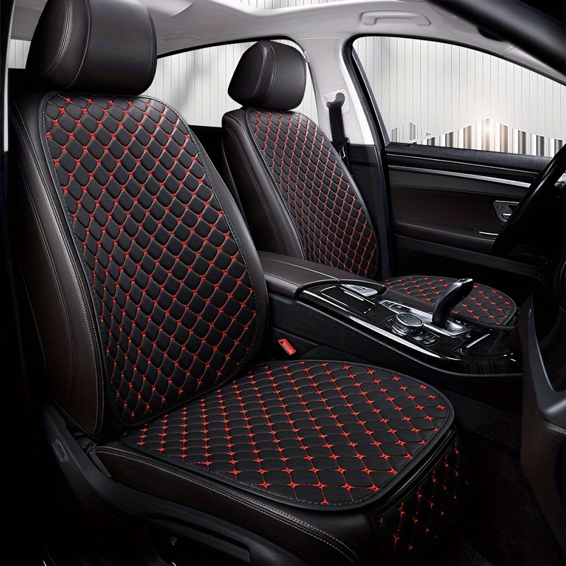 

1pc Car Seat Covers Quilted And Embroidery - Pu