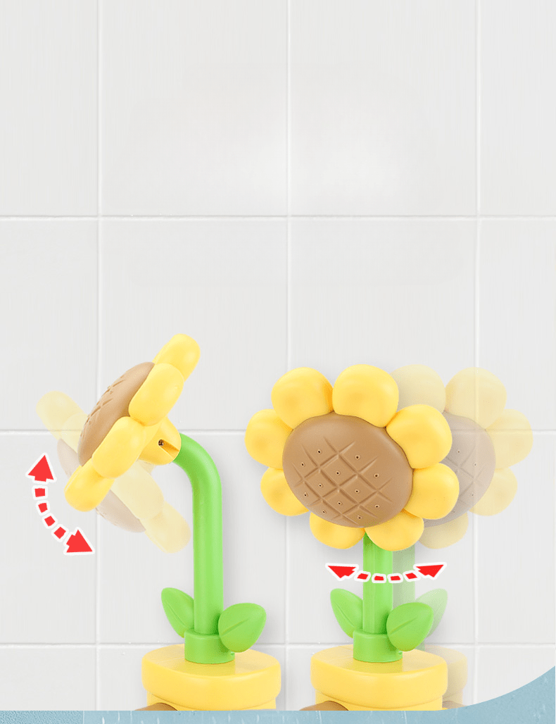 sunflower spinning spray bath toy   shower water play toy pvc material safe   0 3 years fun toddler   spout toy details 0