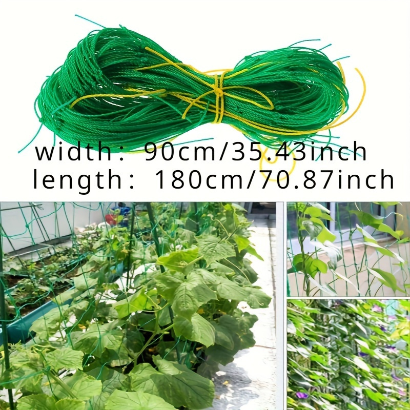 TEMU [customer Favorite] Durable Pvc Garden Trellis Netting - Easy Setup, Weather-resistant Support For Climbing Plants, Vegetables & Flowers