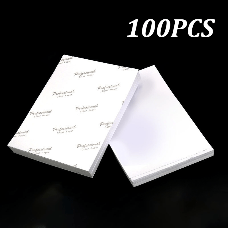 TEMU 100pcs 6-inch Inkjet Printing Photo Paper, High Gloss Photo Paper