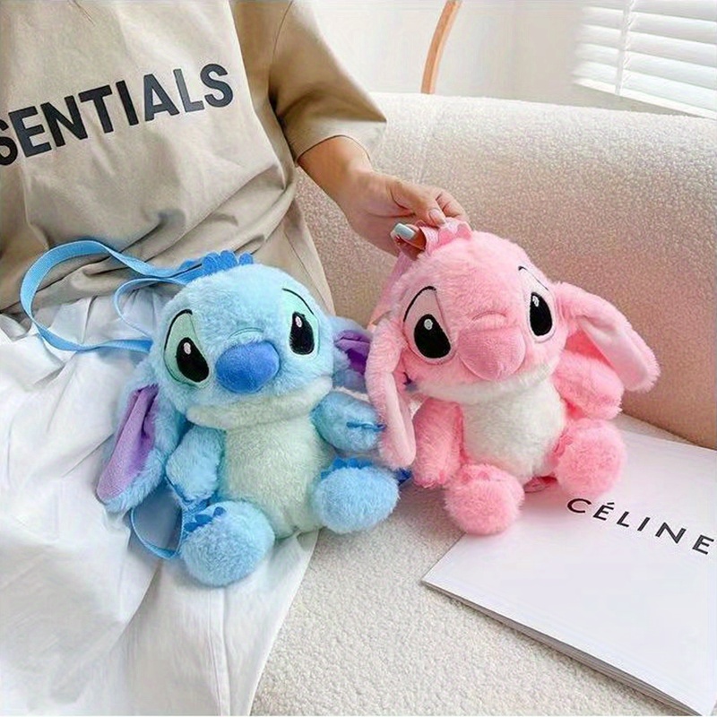 

Lovely Stitch Backpack: Adorable Plush Three-dimensional Makeup Bag, Perfect For Parties - Suitable For Ages 3-14