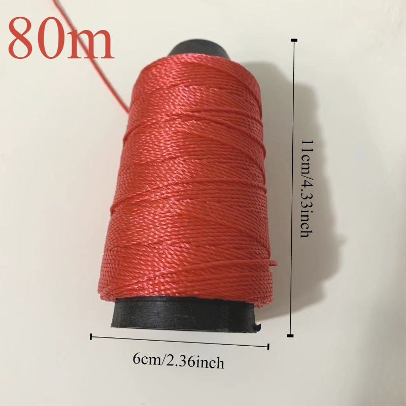 1pc/4pcs Bundling Thread, 80m Nylon Red Thread, 0.8mm Thick, Non-elastic, Suitable For Gardening, Crafts, Etc