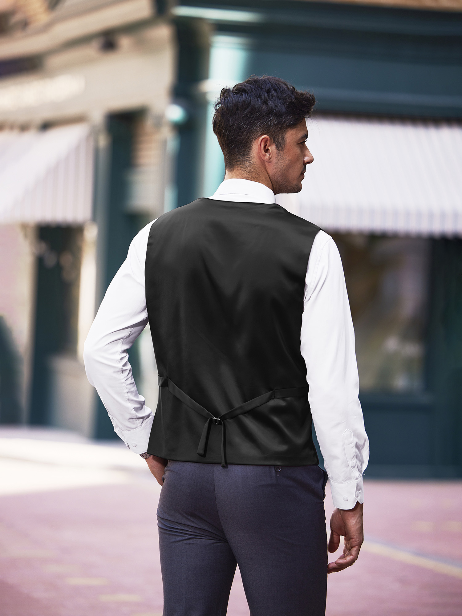 mens business suit vest casual dress vest fit waistcoat - Temu