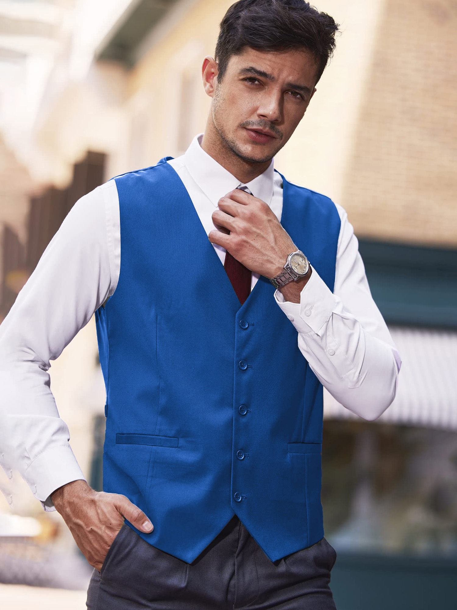 men's dress vests fashion 1920s Mens Fashion - Classic Pinstripe Suit Vest