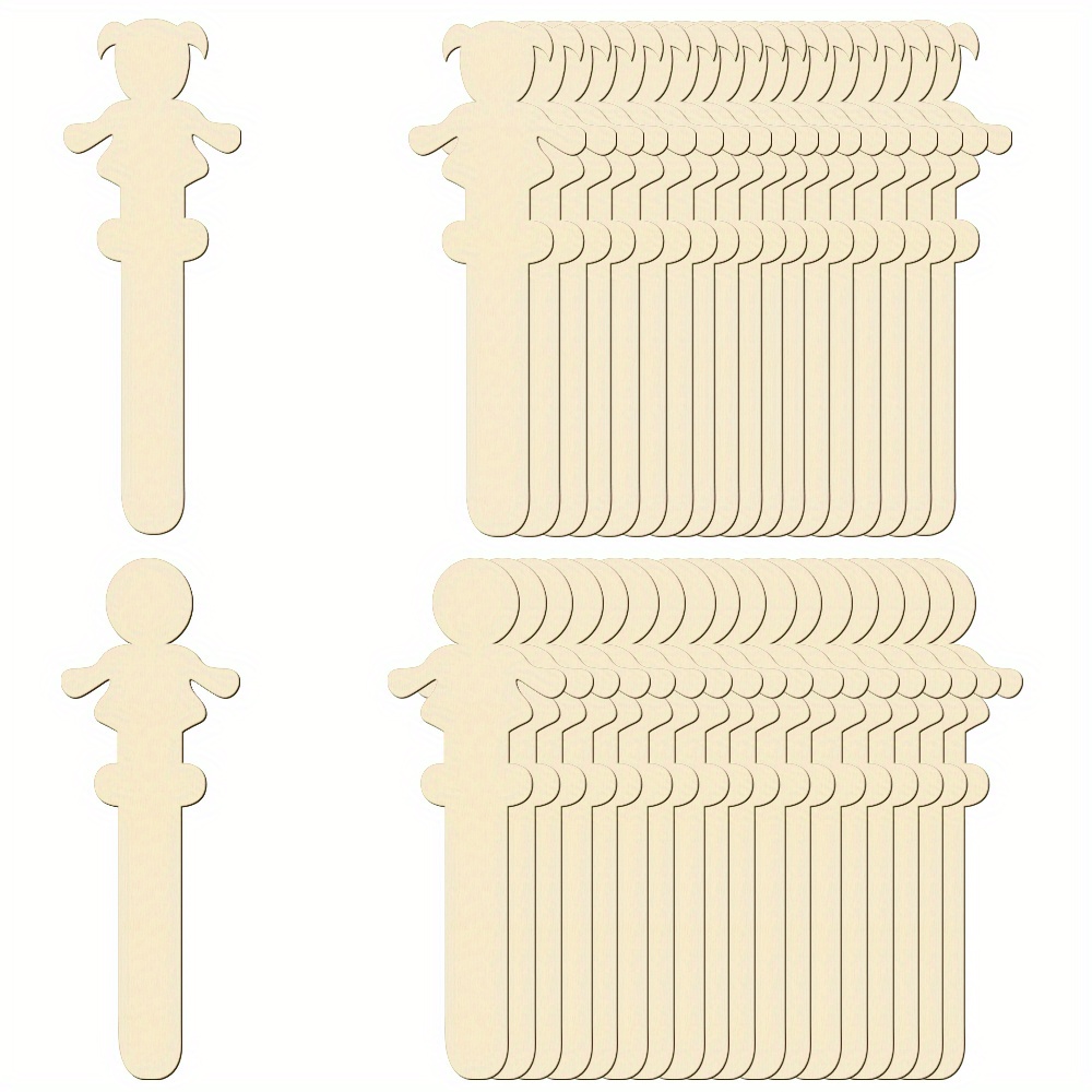 

40pcs Wooden Craft Sticks, 5.5 Inch Tall - Blank Wood Cutouts For Diy Painting And Arts Projects, Ideal For Creative Crafting, Diy Art Projects|smooth |neutral Color, Wood Crafts