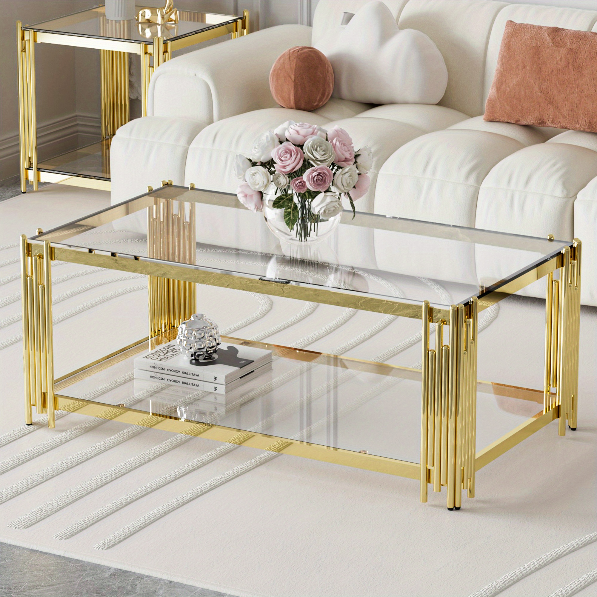 FLYMEe Noir GLASS LIVING TABLE W100 / フライミーノワール
