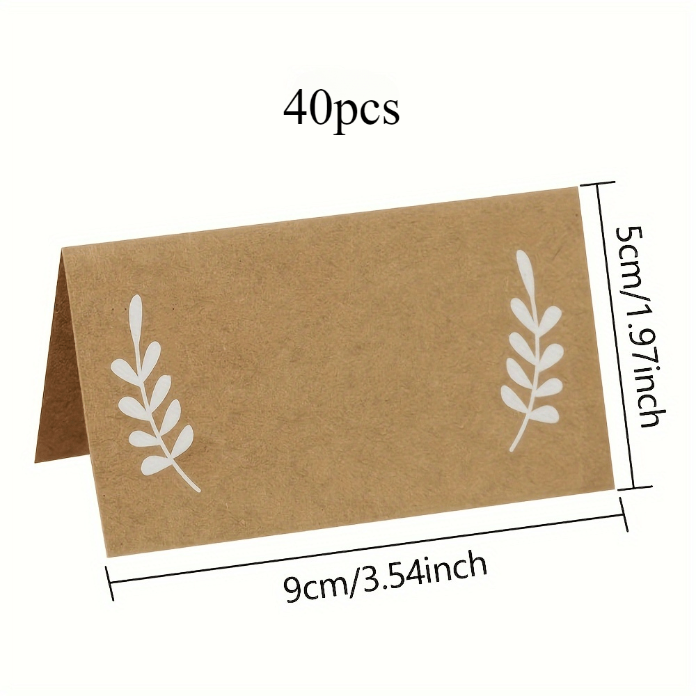 Image of 20/40/60/100 Pcs, Cards, Paper Printed Pattern Wedding Table Number Card, Flower Gift Message Card, Holiday Party Decoration, Room Decoration, Party Banquet Supplies，halloween，christmas