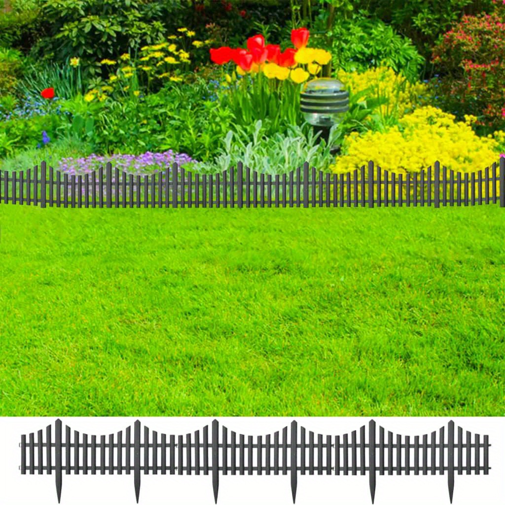 

Resistant Interlocking Bed Borders For Vegetable And Flower Beds - 17 Pieces Anthracite 10m Pp Lawn Edges