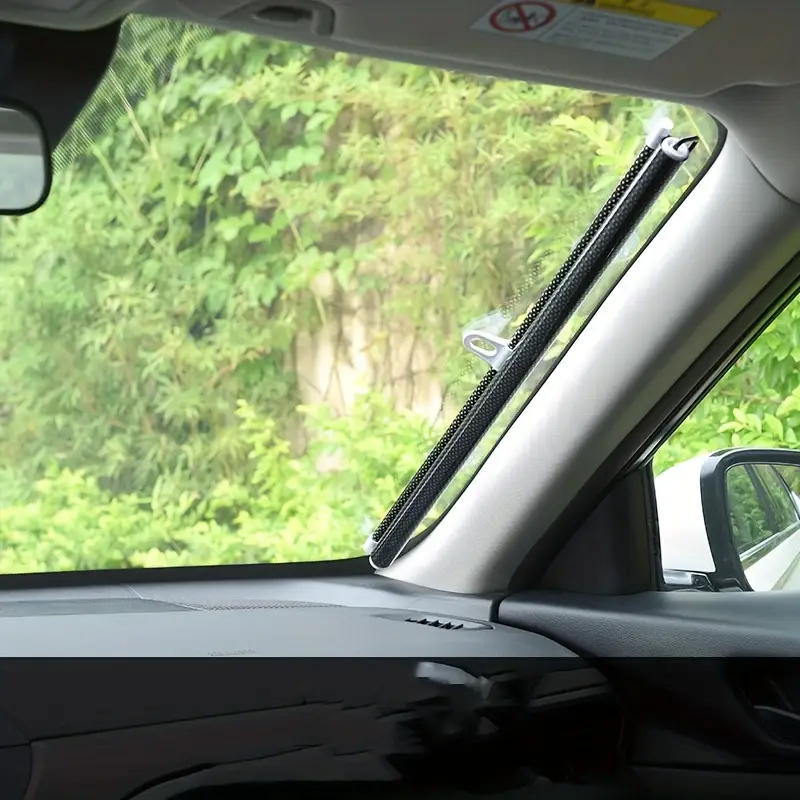 Navitroey Retractable Windshield Sun Shade – Universal Fit – Gray Aluminum Foil + ABS