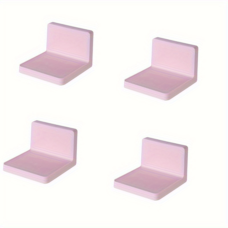 TEMU 4pcs Wall Mounted Floating Shelf, No-punch Wall Storage Shelf, Decorative Wall Storage Rack, Bathroom Kitchen Study Room Living Room Bedroom