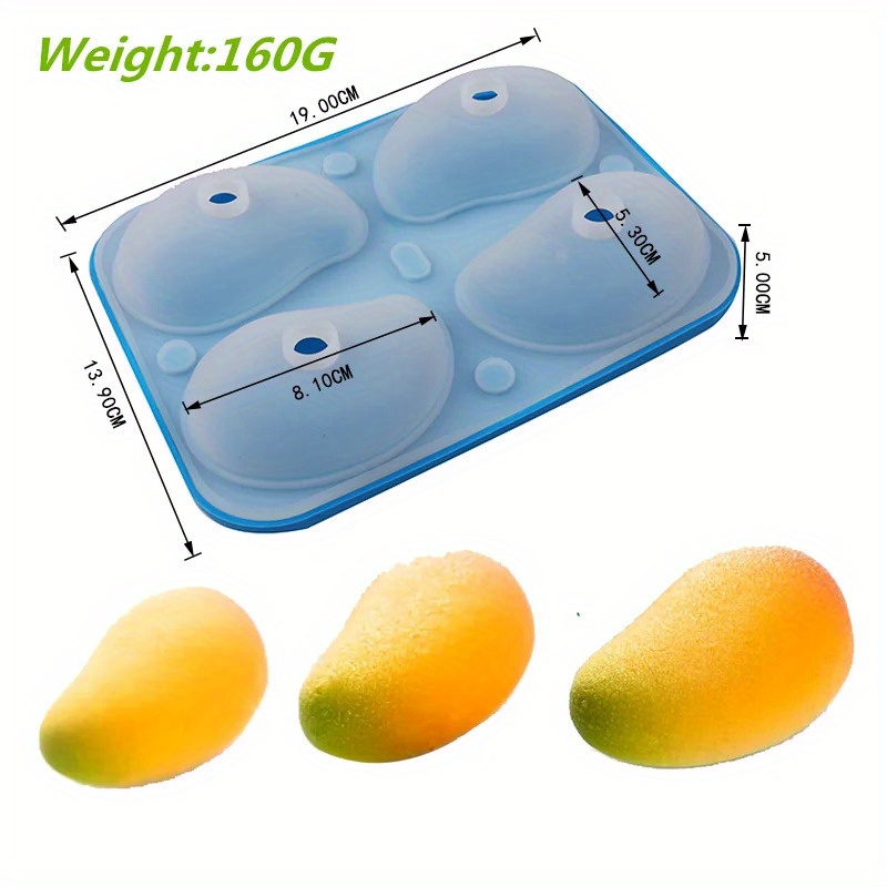 

3d Mango-shaped Silicone Mold - Grade, Diy,, & Mould With Lace Decorating Option