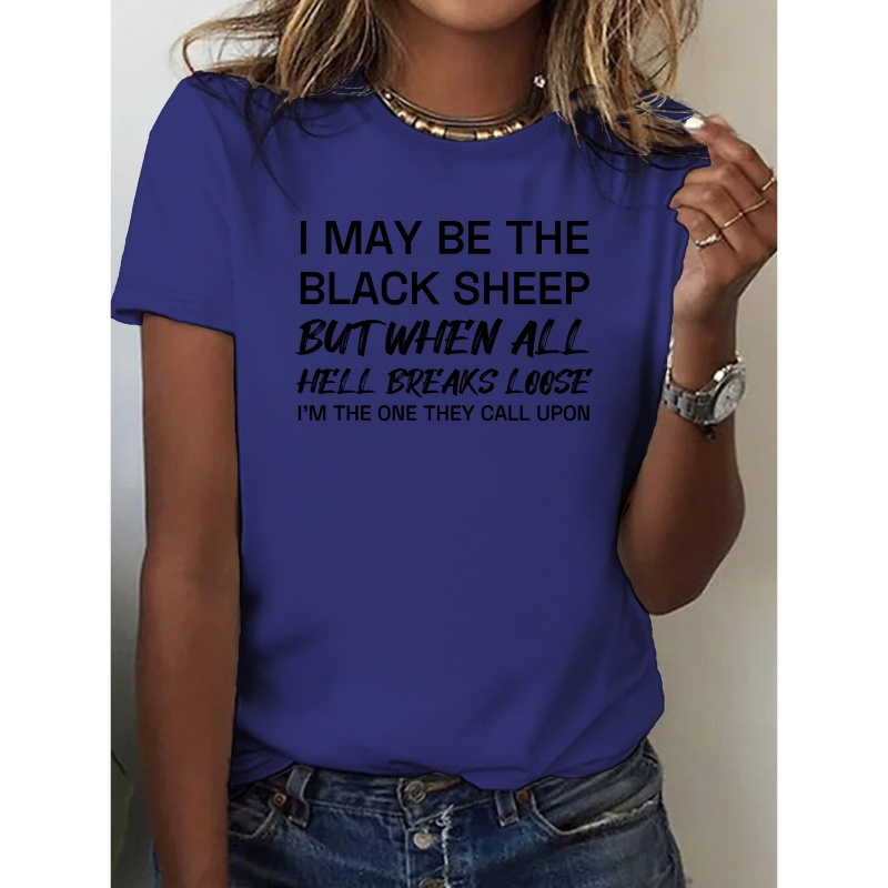 

Resilience Black Sheep Pure Cotton Women's Tshirt Comfort Fit