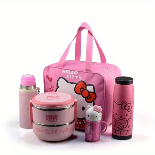 items for girls kitty pink insulated lunch bag waterproof and reusable with heat insulation protection can hold lunch boxes and water bottles at time suitable for travel and outdoor activities accessories