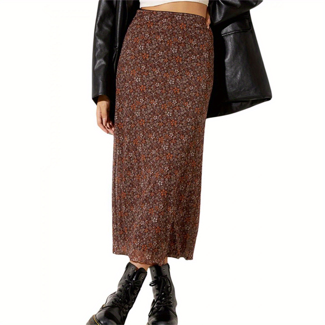 

Womens Long Skirts, Printed Waist Waist Skirts,