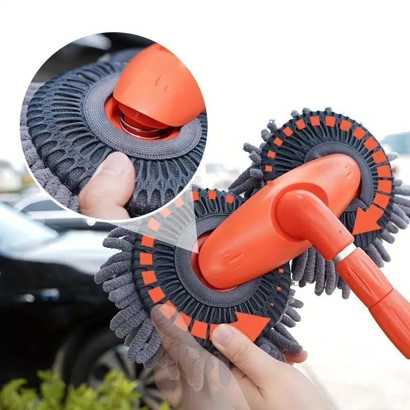   car wash kit 44 long handle dual head mop brush set with   replacement heads   cars rvs trucks details 7