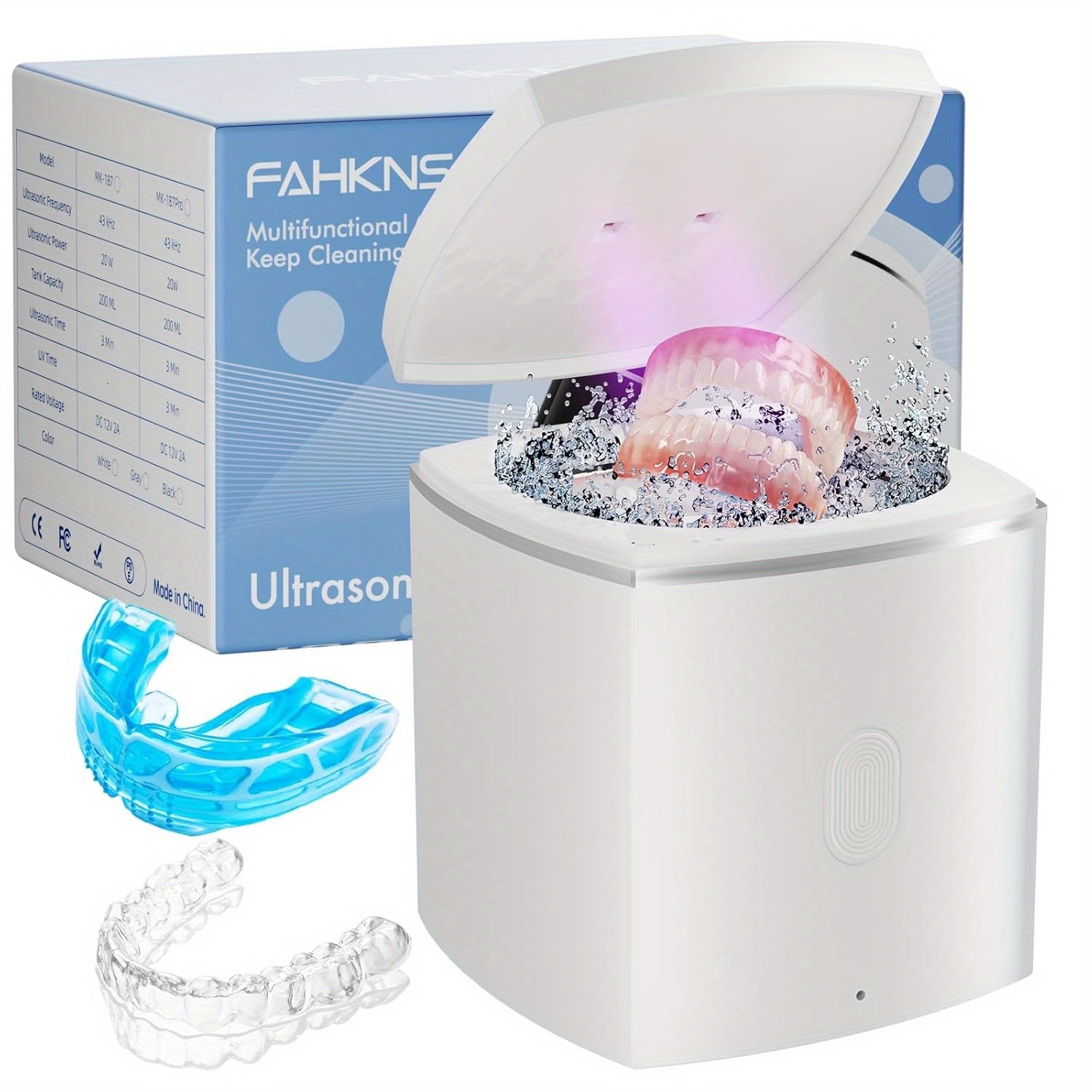 

Uv Ultrasonic Jewelry , 43khz 180ml Portable Ultrasonic , Dentures, , , Aligner, Whitening Trays, , ()