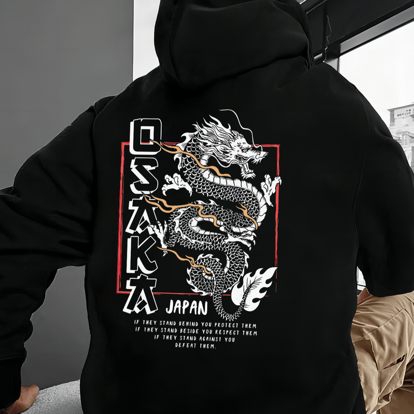 

Dragon Print, Men's Casual And Cozy Hoodies, Trendy Long Sleeve Hooded Sweatshirt, Casual Versatile Top For Autumn Winter