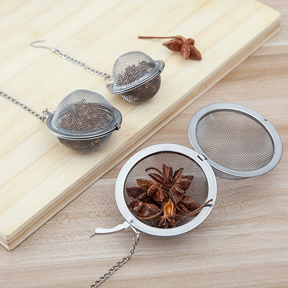 3pcs stainless steel tea infuser set premium mesh ball strainers for loose leaf tea spice herb filters   accessories details 2