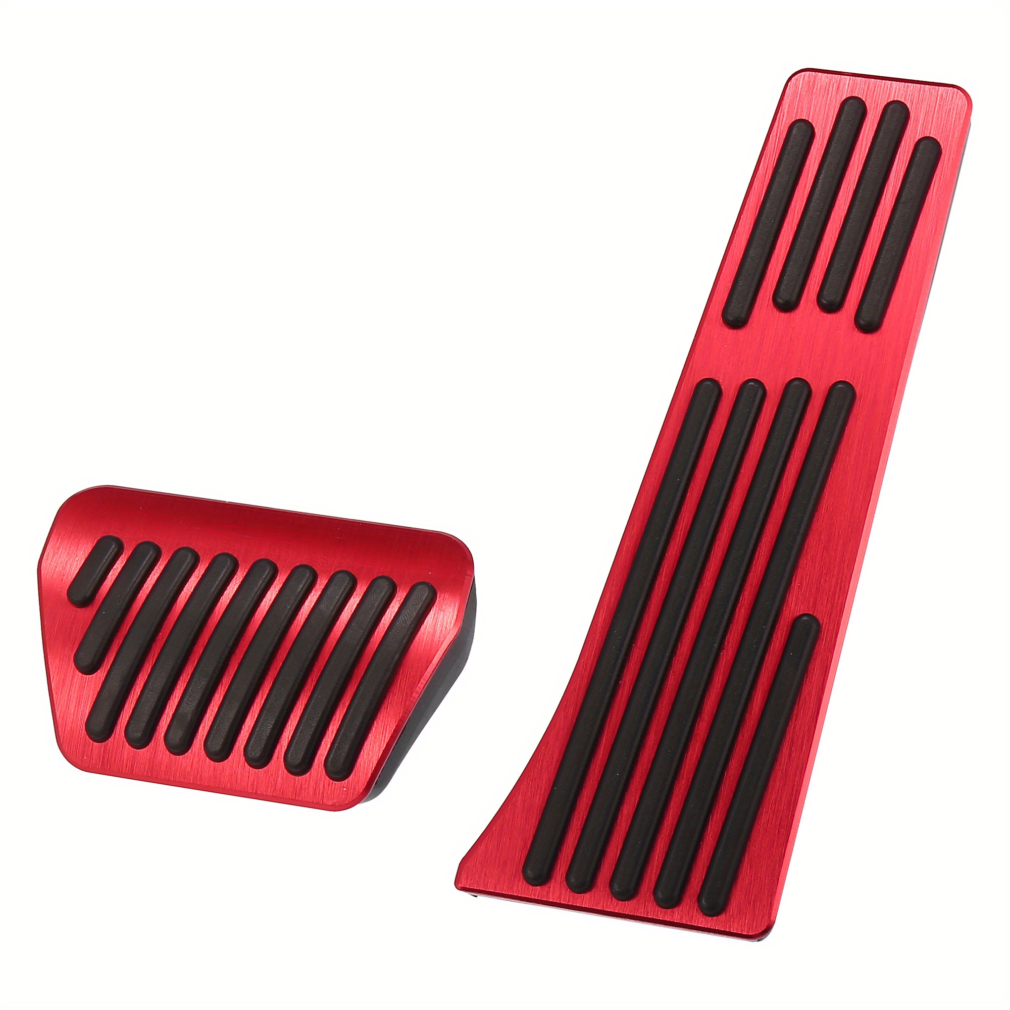 TEMU X Autohaux Red Brake And Gas Accelerator Pedal Covers Kit Anti Slip No Drilling Aluminum Alloy Foot Pedal Pads For X3 X4 X5 X6 X7