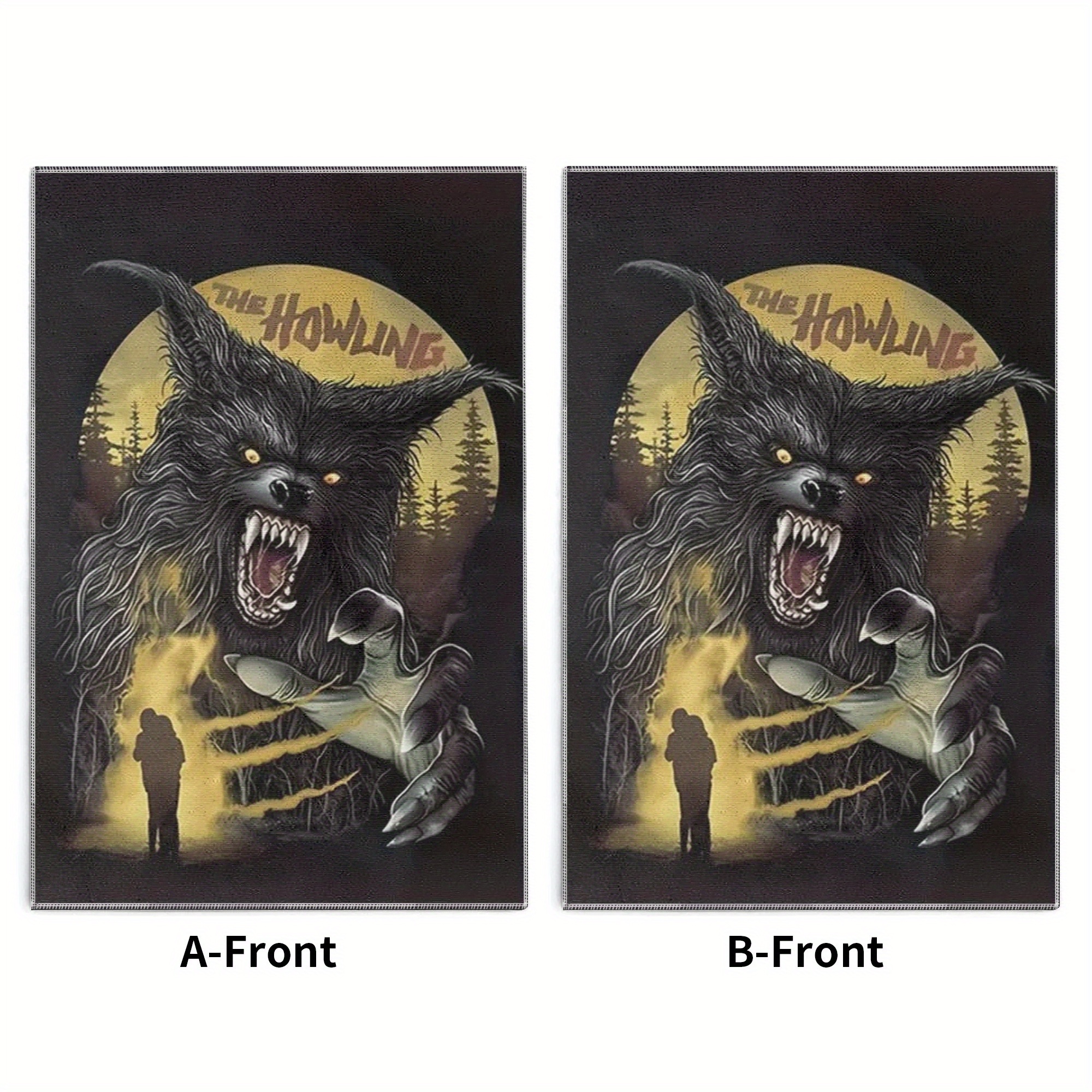 

Halloween Cartoon Werewolf Design Dish Towels Set Of 2, 18x26 Inch Polyester Lightweight Oblong Kitchen Towels, Modern Style Woven Dish Cloths, Machine Washable Hand Towels For Cleaning And Decor