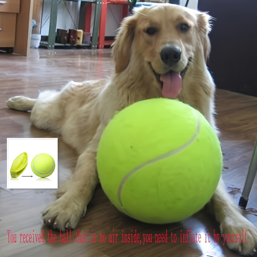 

9.5" Inflatable Tennis Ball For Dogs - Durable Vinyl, Ideal For All Breeds & Outdoor Play