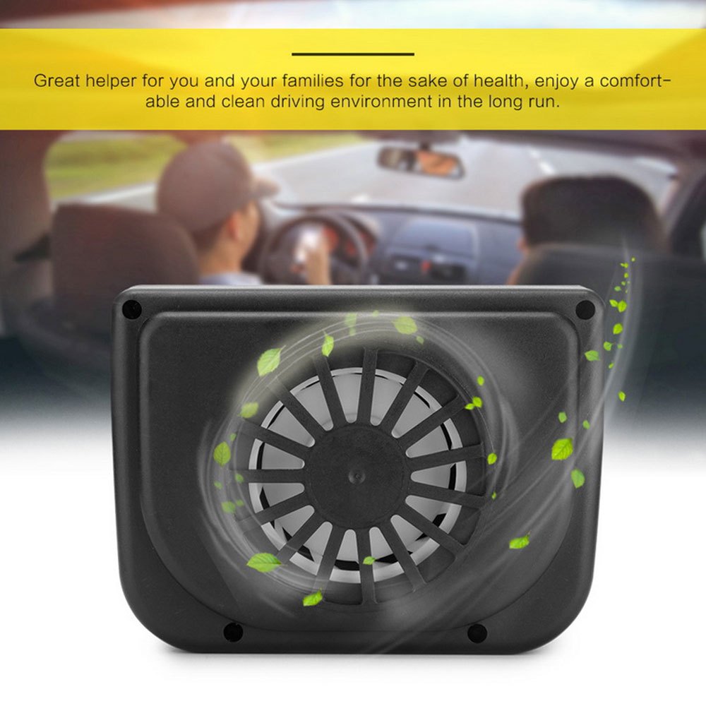 TEMU 1 Pc, Solar Car Vent Window Solar Exhaust Radiator Fan, Window Windshield Car Vent Cooling Fan System Cooler
