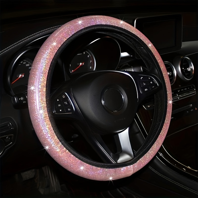 

Sequin 15-inch Steering Wheel Cover For Women - No , , Adds To Any Car, Car Decor|sparkling Wheel Accessory|chic Car Accessory