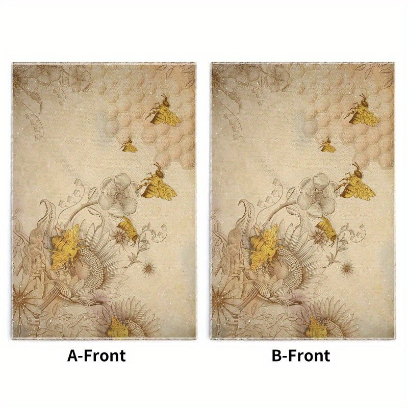 

2-piece Set Of Cute Bee Pattern Towels: Super Soft, Absorbent, And Machine Washable - Perfect For Kitchen, Bathroom, Or Party Decorations