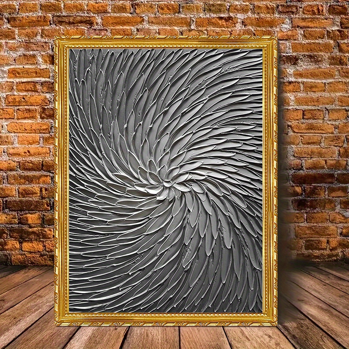 2d 1pc abstracto en plata 3d 12x16 Temu Colombia